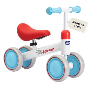 Chicco Ride-ON Quadcycle fara pedale bicicleta fara pedale pentru copii patru roti rulare lina roti din cauciuc scaun moale antiderapant manere antide