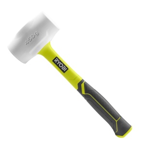Ciocan din cauciuc Ryobi RHHM450W 450 g maner ergonomic fibra de sticla alb