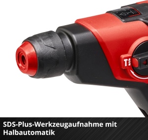 Ciocan rotopercutor cu acumulator Einhell TE-HD 18/12 Li-Solo Power X-Change (litiu-ion, 18 V, 1,3 J, capacitate de gaurire in beton 12 mm, montura SDS-plus, lumina LED, fara baterie si incarcator) - Img 9