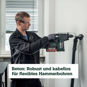 Ciocan rotopercutor Metabo KH 18 LTX BL 24, 18 V, 2.2 J, cu 2 acumulatori - Img 6