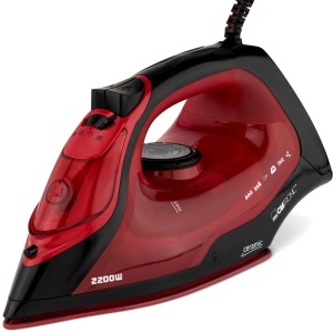 Clatronic(r) Fier de calcat cu abur cu talpa ceramica | 2200W | Fier de calcat cu abur | Rezervor de 250 ml | Timp de incalzire rapid | Fier de calcat cu abur cu anti-picurare si anti-calcar | Abur de fier | DB 3752 - Img 1