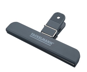Clip pentru pungi Fackelmann 59910, 15.5 cm, gri