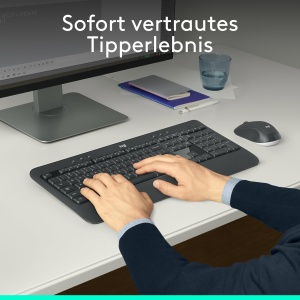 Combo Tastatura si Maus Logitech MK540 Advanced, Wireless, Ergonomica, Cu Unificare USB - Img 2