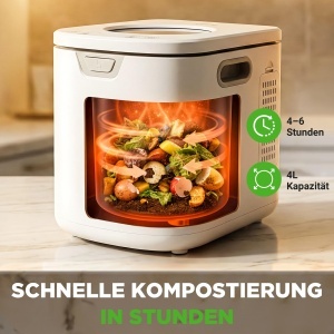 Composter Electric NutriChef, Design Compact, Fara Miros, Alb - Img 3