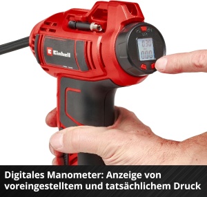 Compresor auto fara fir Einhell CE-CC 18 Li-Solo Power X-Change (Li-Ion, 18 V, max. 11 bar, furtun de aer comprimat de 60 cm, automat. Functie de oprire, furnizata fara baterie si fara incarcator) - Img 8