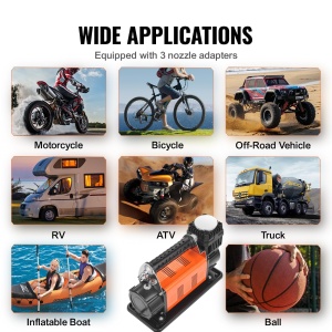 Compresor de aer pentru sarcini grele VEVOR 12V - cu manometru digital kit de umflare a anvelopelor umflat portabil pentru anvelope de 706 CFM pompa d - Img 5