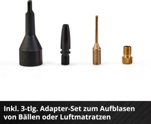 Compresor fara fir Einhell PRESSITO 18/25 Power X-Change (18 V, max. 11 bar, incl. 3 buc. Set adaptoare, inclusiv furtun de inalta presiune de 71 cm si furtun de joasa presiune de 1,6 m, fara baterie) - Img 7