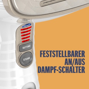Conair Turbo ExtremeSteamer cu aburi cu 5 ajustari | Debit de abur 25g/min. | Timp de incalzire rapid | 3 accesorii pentru tesaturi fine si grele + cute | alb/bej - Img 7