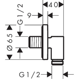 Conector de dus hansgrohe FixFit Fine S, bronz periat, cu sistem anti-reflux - Img 5