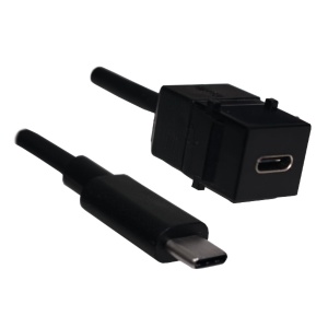 Conector USB 3.1 BACHMANN Keystone Tip C, 60W, 0.5m, Negru