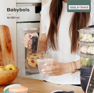 Containere pentru alimente Babymoov Babybols, set 6 buc, 180 ml, hermetic - Img 2
