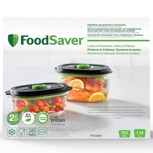 Contenitor Vakuum FoodSaver Preserve Marinate, 700 ml si 1.2 L, BPA-free, 2 buc - Img 8