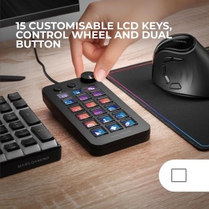 Control Deck Mars Gaming MSD-NEO, 15 Taste LCD Personalizabile, Negru - Img 2