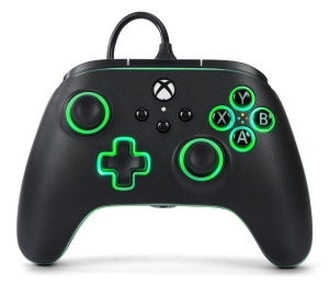 Controler cu fir PowerA Advantage pentru Xbox Series X|S cu Lumectra - Negru, Gamepad, Controler de jocuri video cu fir, Controler de jocuri, Xbox One, Licenta oficiala