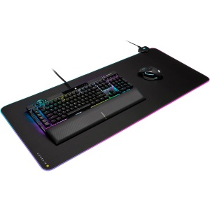 Corsair MM700 RGB Extended Cloth Mouse Pad - 930mm x 400mm - Iluminare RGB 360deg - Hub cu doua porturi USB - Cauciuc gros - Negru - Img 4