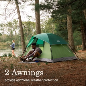 Cort de camping Coleman Sundome, 2 persoane, Fichtengrun, rezistent la apa - Img 7