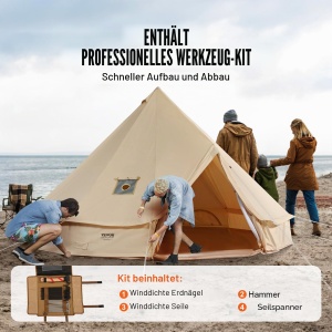 Cort VEVOR 3 m pentru Camping cu Sistem de Incalzire si 4 Feronerie - Img 6