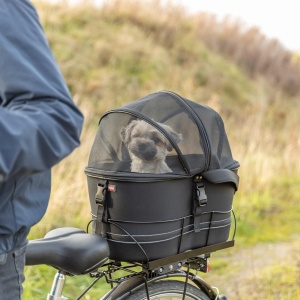 Cos de bicicleta pentru caini TRIXIE, 29 x 42 x 48 cm, negru, capacitate 6 kg - Img 2