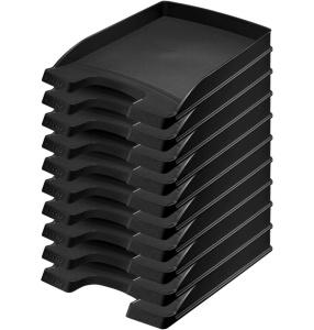Cos de birou Leitz Plus 52370095, 10 bucati, A4, negru, premium - Img 3
