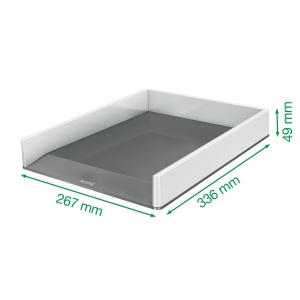 Cos de birou Leitz WOW A4, 4 bucati, design modern, negrugri - Img 4