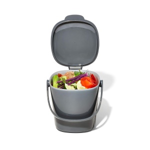 Cos de compost OXO Good Grips, 2,8 l, gri, cu capac etans - Img 8