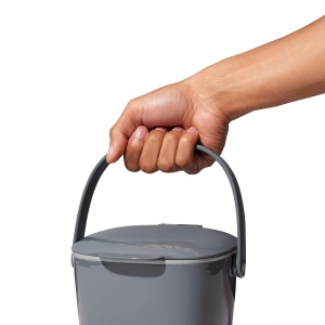 Cos de compost OXO Good Grips Gri - Cos de gunoi rezistent la mirosuri pentru bucatarie - 28 l - Img 7
