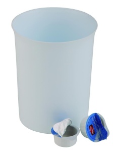 Cos de gunoi de masa APS 2038, 0,9 litri, alb, design modern
