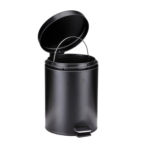 Cos de gunoi Dirt Devil 5L, inox, cu sistem soft close, negru - Img 3