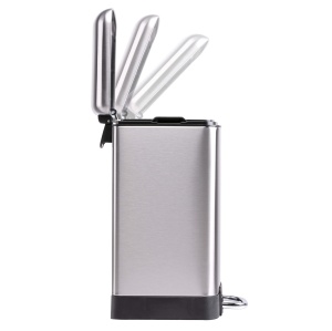 Cos de gunoi Dirt Devil 6L, inox, cu inchidere lenta si interior detasabil - Img 4