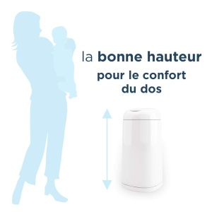 Cos de gunoi pentru scutece Angelcare, capacitate 41 scutece, antibacterian, alb - Img 8