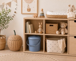 Cos de gunoi pentru scutece Rotho Babydesign Bella Bambina, albastru, din plastic reciclat - Img 3