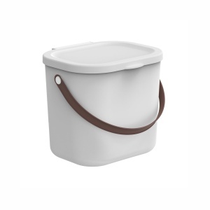 Cos de gunoi pentru scutece Rotho Babydesign Yuma 6 L cu capac, plastic alb
