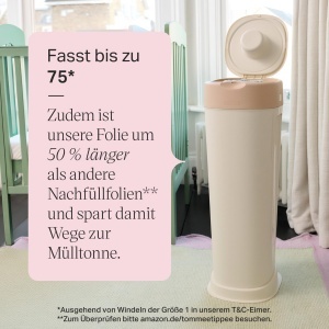 Cos de gunoi pentru scutece Tommee Tippee Twist Click XL, crem - Img 5