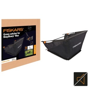 Cos de iarba Fiskars StaySharp Max, 18 litri, negruportocaliu, 1000592 - Img 9