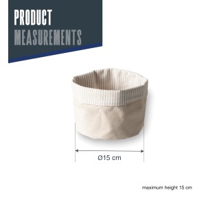 Cos de paine Lacor 60089, design reversibil, 15 cm, din bumbac si poliester - Img 2