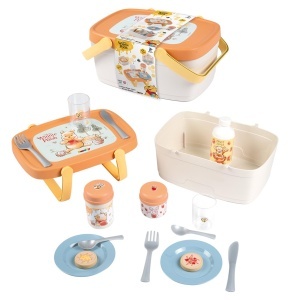Cos de picnic 2-in-1 Winnie Puuh de la Smoby, cu 15 accesorii, pentru copii de la 18 luni