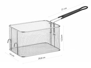 Cos de prajire Hendi, otel inoxidabil, 4L, maner rezistent la caldura, 208x140x125mm - Img 2