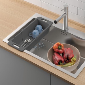 Cos de scurgere Metaltex Drain-Flex 35-52 cm ajustabil si usor fabricat in Elvetia - Img 2
