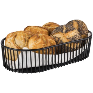 Cos oval metalic APS Korb URBAN, 29 x 16 cm, H 7 cm, negru - Img 3