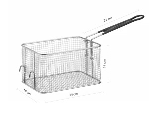 Cos pentru friteuza HENDI 8L otel inoxidabil maner rezistent la caldura lungime 225mm - Img 2