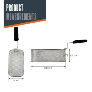 Cos pentru friteuza Lacor Ergo R69135A otel inoxidabil 1810 235x14x85 cm maner ergonomic - Img 2
