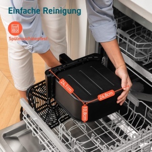COSORI Airfryer, friteuza cu aer de 6.2 l cu fereastra de vizualizare si memento de agitare, friteuza cu aer 12 in 1, friteuza cu 85% mai putina grasime, 50 de retete, 55% economie de energie, curatare usoara - Img 7