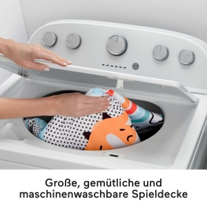 Covor de joaca Fisher-Price Tierfreunde, 3 in 1, cu muzica si lumini, 76x76 cm - Img 5