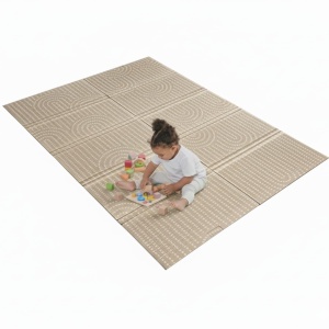 Covor de Joaca XXL BEABA 200x150 cm, 1.5 cm Spuma, Rezistent la Apa, Reversibil