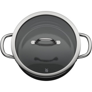 Cratita WMF Fusiontec Inspire 24 cm 44L Negru Inductie Capac din sticla - Img 5