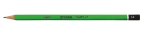 Creion BIC Criterium 550, 6B, hexagonal, verde, set 12 bucati