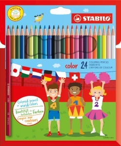Creion colorat STABILO - intensitate culori, 2,5 mm, din lemn sustenabil