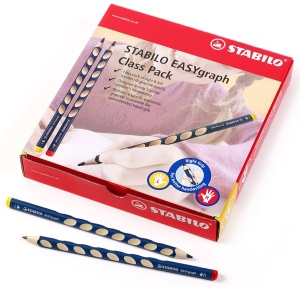 Creion ergonomic STABILO EASYgraph pentru stangaci si dreptaci, 5 culori disponibile