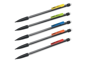 Creion mecanic BIC Matic 0.7 mm HB, cu radiera, sortimente culori clip - Img 7