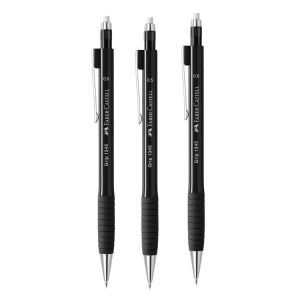Creion mecanic Faber-Castell Grip 1345, 0.5 mm, 3 bucati, negru